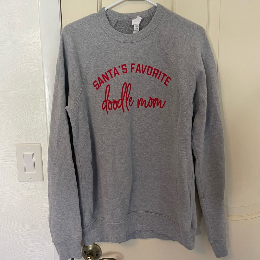 Santa’s Favorite Doodle Mom Christmas Crewneck Sweatshirt